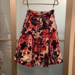 Floral pleated ‘puffy’ skirt